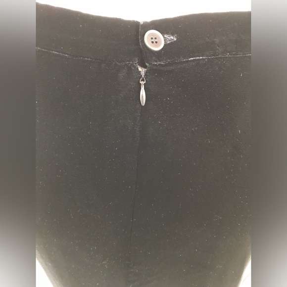 Vintage 1990s Calvin Klein Super Soft Black Velvet Skirt Suit Minimalist Classic - Picture 3 of 16